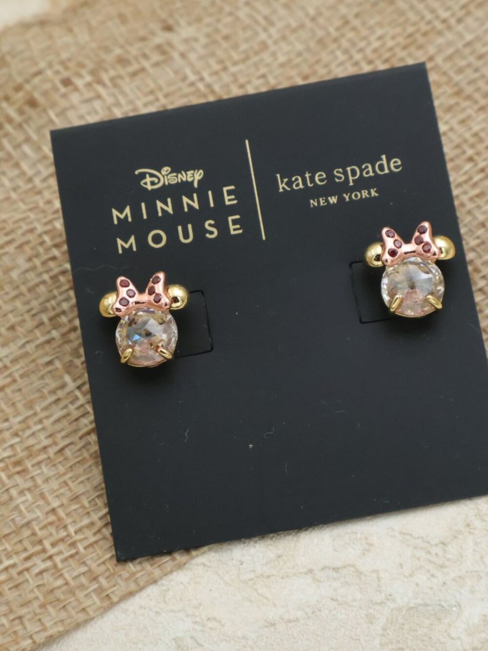 Disney X Kate Spade Minnie Stud Earrings Gold